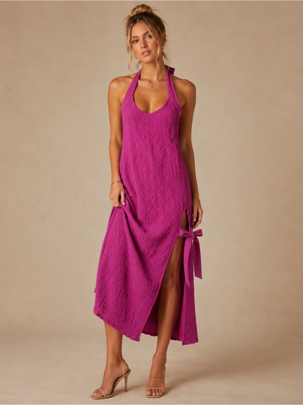 Free People free-est Sea Foam Midi Dress Rose Violet M NWT REVOLVE